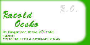 ratold ocsko business card